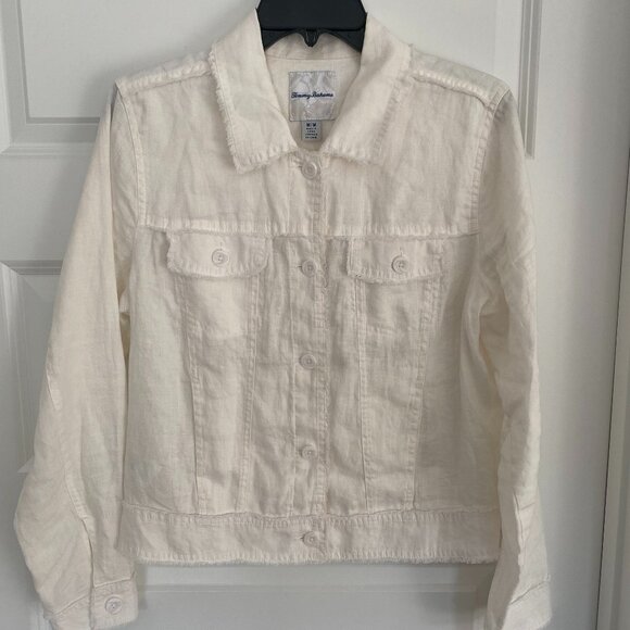 Tommy Bahama Two Palms Linen Raw-Edge Jacket - Picture 1 of 5